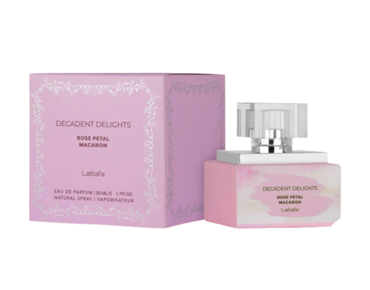 Decadent Delights Rose Petal Macaron EDP Perfume By Lattafa 1.7oz / 50ml