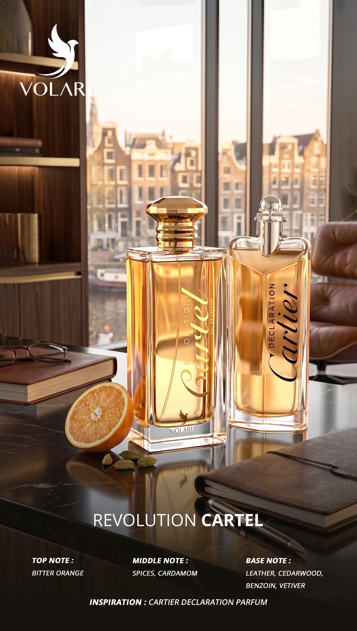 Cartel Revolution EDP Perfume By Volare 3.4oz / 100ml - Declaration