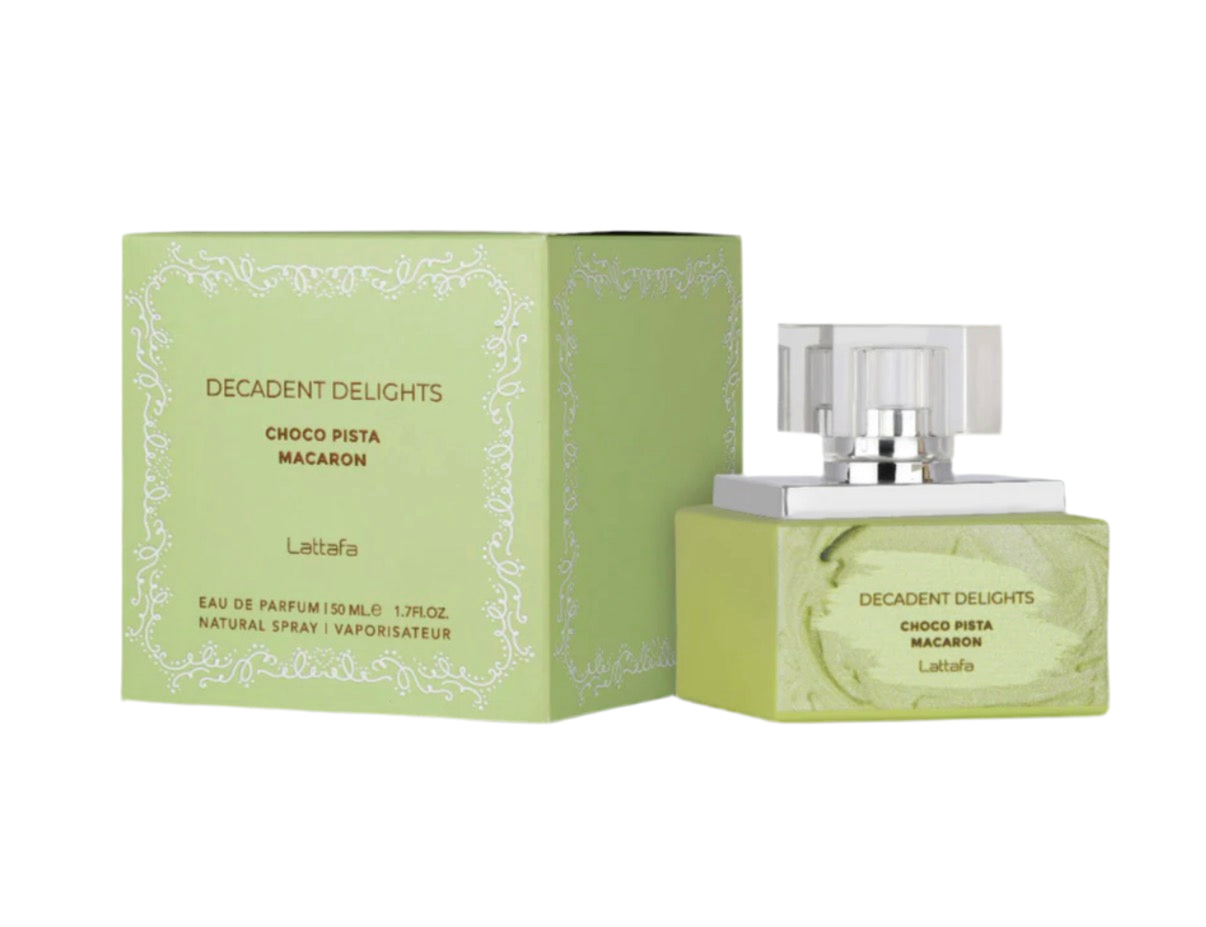 Decadent Delights Choco Pista Macaron EDP Perfume By Lattafa 1.7oz / 50ml