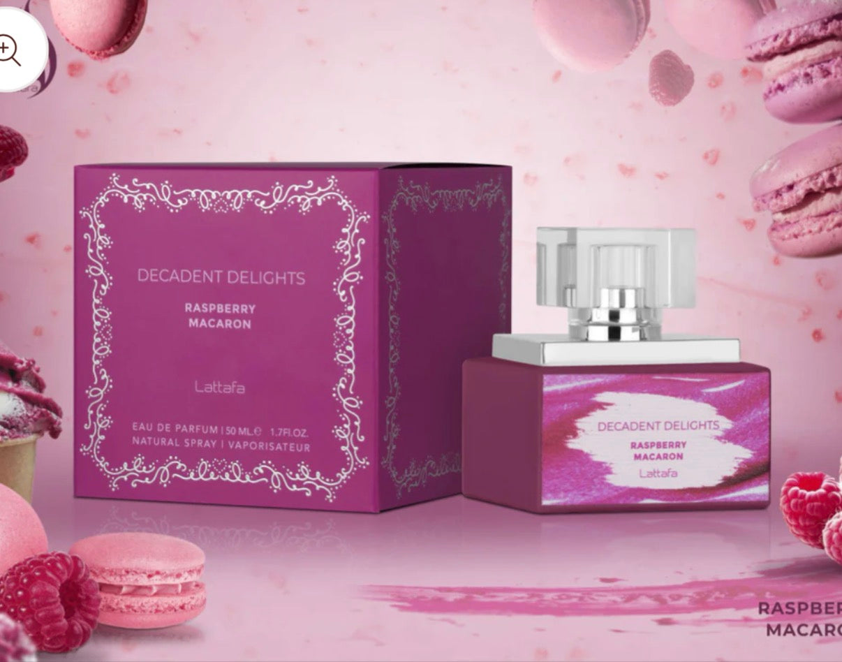Decadent Delights Raspberry Macaron EDP Perfume By Lattafa 1.7oz / 50ml