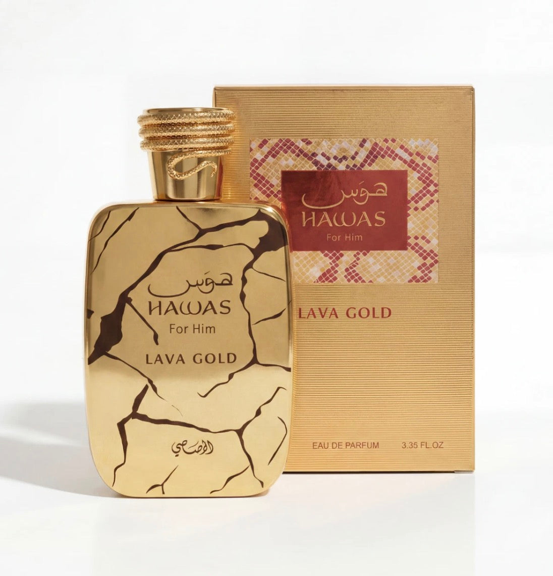 Hawas Lava Gold EDP Perfume By Rasasi 3.4oz / 100ml