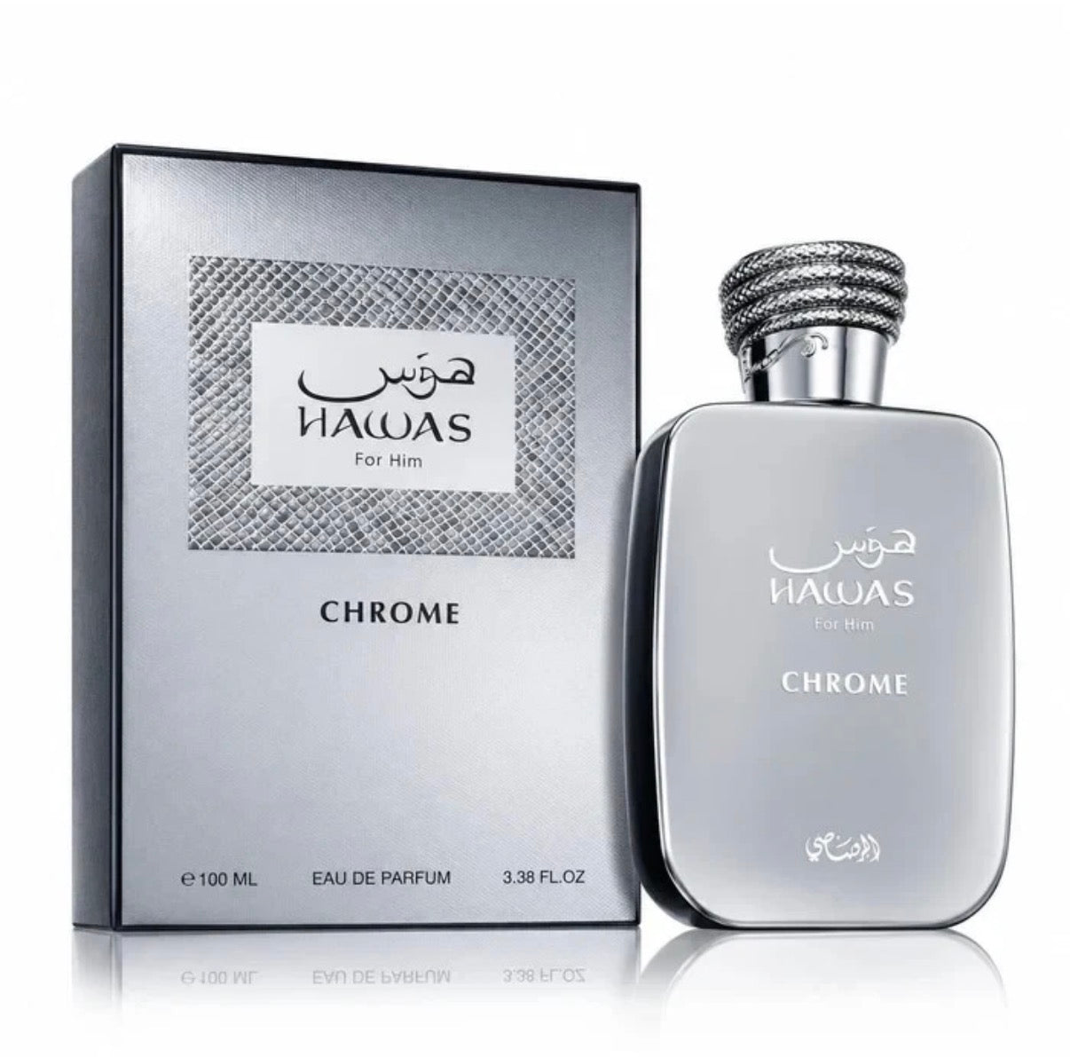 Hawas Chrome EDP Perfume By Rasasi 3.4oz / 100ml