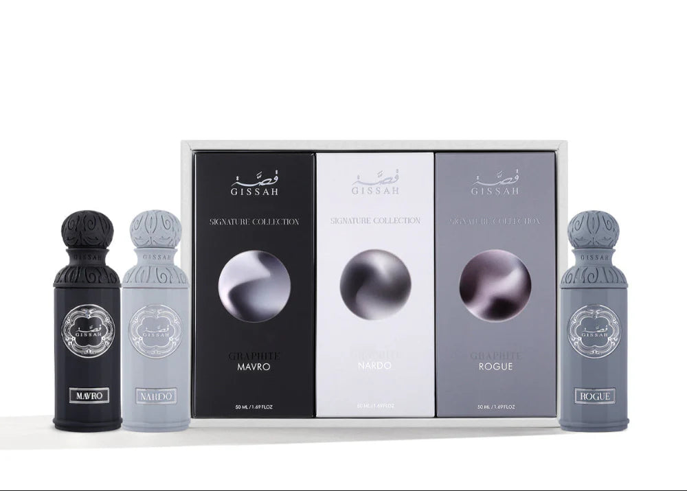 Graphite Set 3Pc Set x 50ML EDP Perfumes By Gissah Perfumes