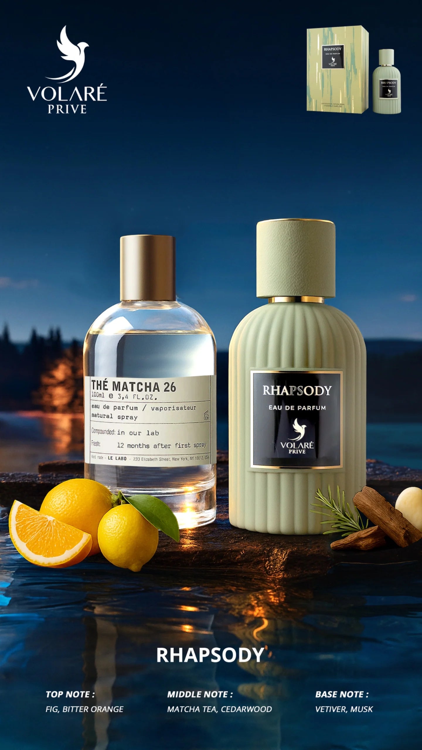 Rhapsody EDP Perfume By Volare - Matcha