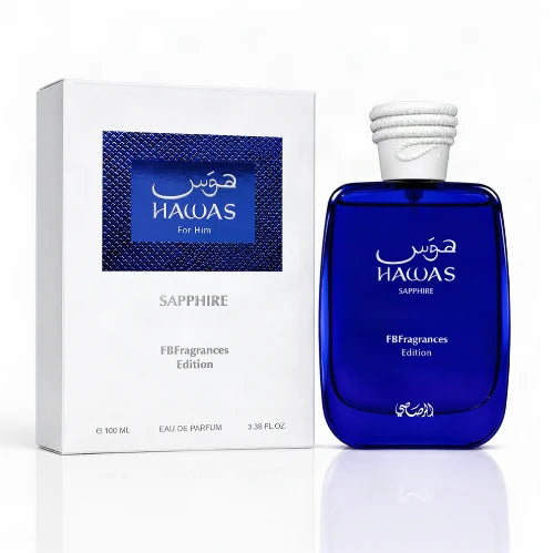 Hawas Sapphire X FB Fragrances Edition EDP Perfume By Rasasi 3.4oz / 100ml