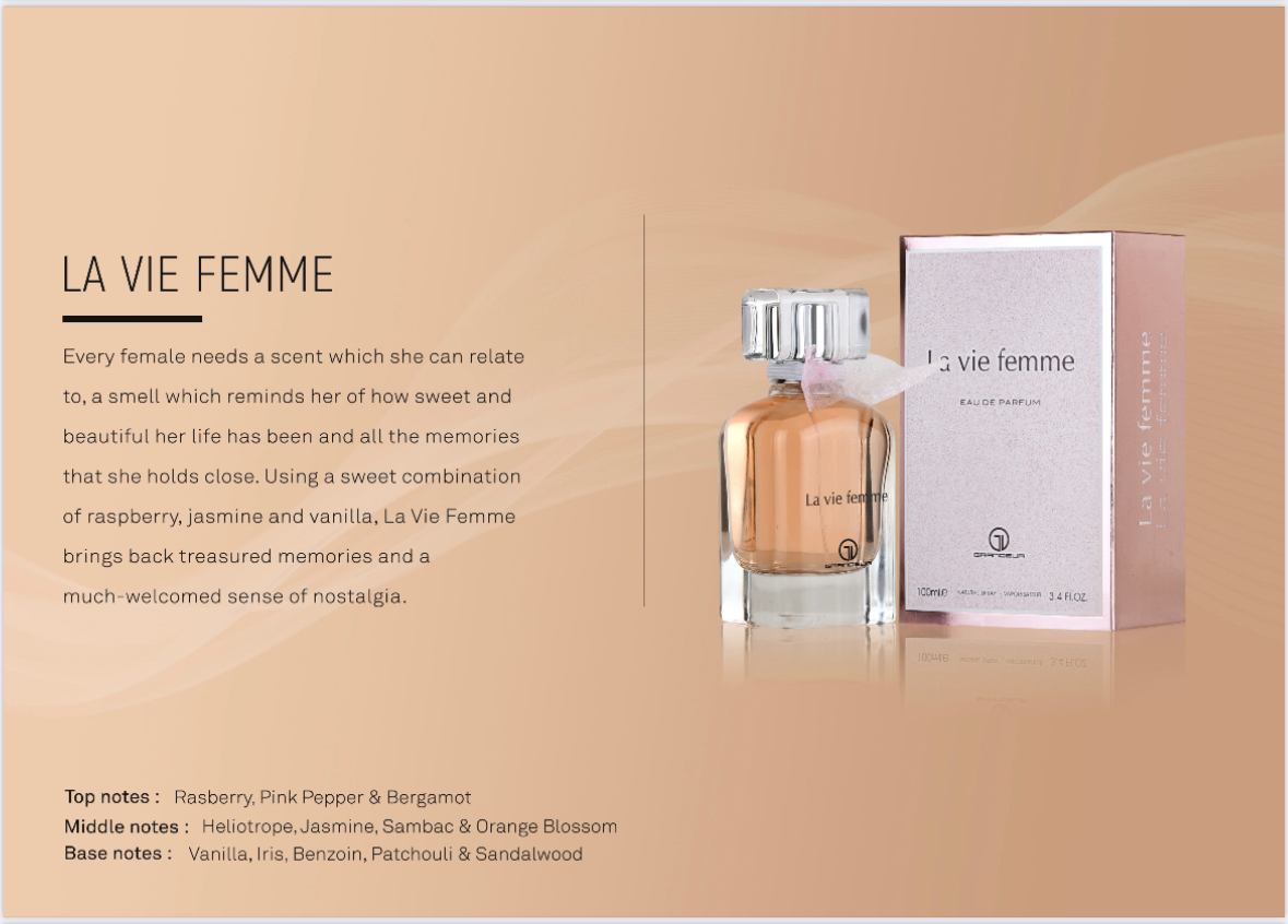 La Vie Femme EDP Perfume By Grandeur Elite – The Oud Store La Vie Femme EDP Perfume By Grandeur Elite – The Oud Store